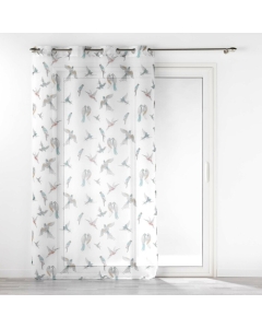 Panneau a oeillets 140 x 240 cm voile sable imprime envolia Sans