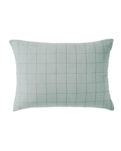 taie d'oreiller 50 x 70 cm gaze de coton gaïa match eucalyptus