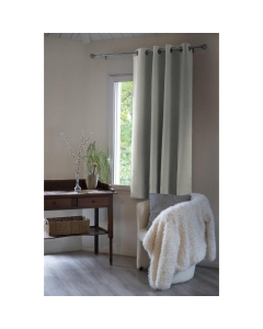 Rideau occultant isolant phonique + polaire 140 x 180 cm Inuit Gris clair