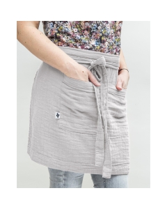 Tablier gaze de coton 45 x 80 cm gaia nuage Gris