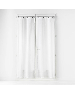Paire droite anneaux 2 x 70 x 200 cm voile tisse linka Blanc