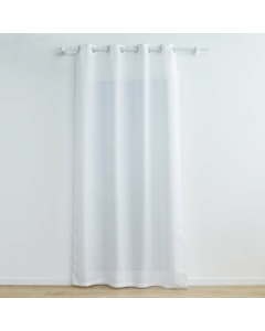 Rideau a oeillets 140 x 260 cm polyester + fils métallisés Zeline Blanc