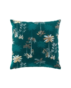 Coussin dehoussable 45 x 45 cm coton imprime or Idalia