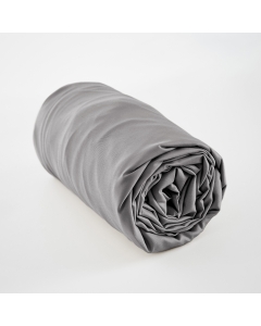 Drap housse king size 180 x 200 cm satin de bambou Salomé Anthracite