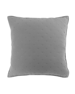 Housse de coussin 60 x 60 cm microfibre bicolore Mellow chic Gris/blanc
