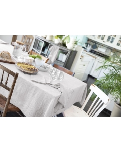 Nappe rectangle 150 x 250 cm Gaze de coton Gris clair