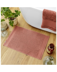 Tapis de bain coton 600 grammes 50 x 70 cm Garance Orange