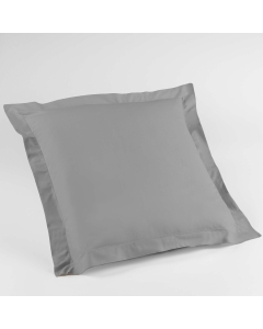 Taie d'oreiller volant plat 63 x 63 cm uni 57 fils lina  +point bourdon Galet