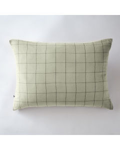 Taie d'oreiller gaze de coton tissée  50 x 70 cm Gaia Match Vert d'eau