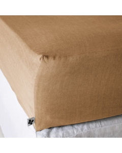 Drap Housse 180 x 200 cm en Lyocell Uni Lysandre Camel