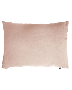 Taie d'oreiller en double gaze de coton – 50 x 70 cm – Rose