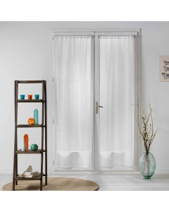 Paire droite passe tringle 2 x 70 x 200 cm luminette unie luminea Blanc