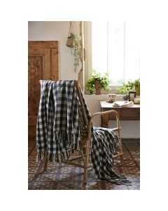 plaid à franges 180 x 220 cm rpet gabriel