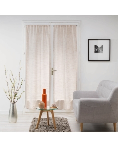 Paire droite passe tringle 2 x 70 x 200 cm voile tisse milza Beige