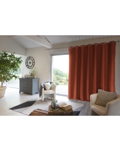Rideau luxe baie vitrée occultant + isolant polaire L280 x H260 cm Inuit Orange