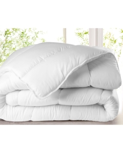 Couette 2 personnes 260 x 240 cm 400 grammes polyester uni anti acarien premium