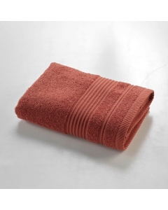 Serviette de toilette 50 x 90 cm eponge unie tendresse Terracotta