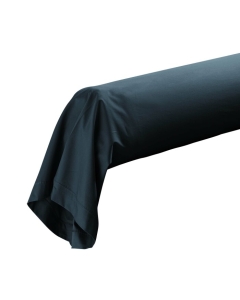 Taie de traversin 85 x 185 cm percale uni 78 fils percaline  +p bourdon Bleu Nuit