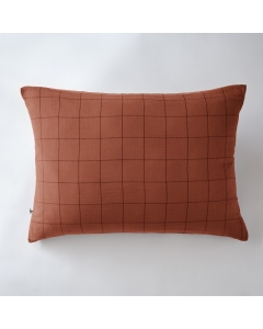 Taie d'oreiller gaze de coton tissée  50 x 70 cm Gaia Match Terracotta