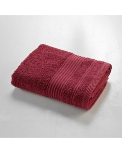 Serviette de toilette 50 x 90 cm eponge unie tendresse Rubis