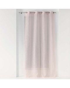 Voilage a oeillets 140 x 240 cm effet lin tissé Zazy Rose
