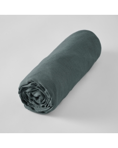Drap housse 180 x 200 cm – Lin lavé Soline Ardoise - Bonnet 30 cm