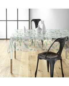 Nappe cristal rectangle 140 x 240 cm pvc imprime 14/100e aurea Sans