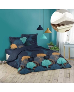 Pack housse de couette 220x240 cm Belle nuit + drap housse 140x190 Blanc