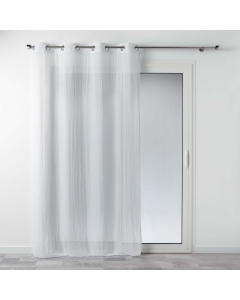Voilage a oeillets 140 x 240 cm polycoton uni Mitsy Blanc
