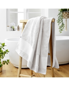 Drap de bain éponge 100% coton bio 600 grammes 90 x 150 cm Garance Blanc