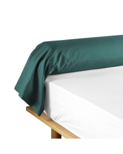 Taie de traversin 85 x 185 cm uni 57 fils lina  +point bourdon Emeraude