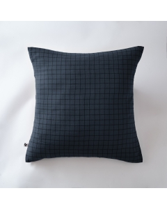 Taie d'oreiller gaze de coton tissée 60 x 60 cm gaïa mix Bleu marine