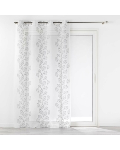 Panneau a oeillets 140 x 240 cm voile sable brode edenia Gris