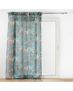 Voilage grande hauteur 140 x 280 cm voile sablé imprimé Tilda Vert