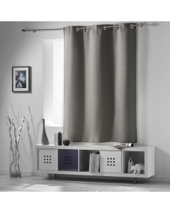 Rideau 100% occultant petite hauteur 140 x 180 cm occult Gris perle