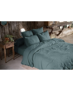 Housse de couette double gaze de coton 240 x 220 cm canard (blue) Bleu