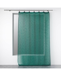 Voilage a anneaux 140 x 280 cm voile tisse linka Emeraude
