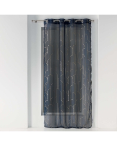 Panneau a oeillets 140 x 240 cm voile imprime metallise domea Marine/or