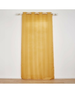 Rideau a oeillets 140 x 260 cm polyester + fils métallisés Zeline Jaune