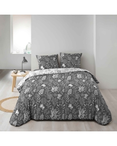 Housse de couette imprimée 240 x 220 cm + 2 taies 100% coton Suzanne