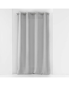 Voilage à oeillets 140 x 240 cm voile tissé Soane gris