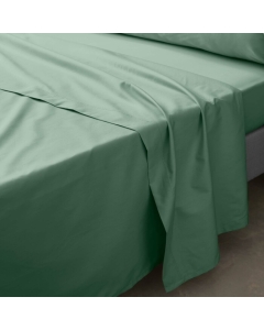 Drap plat 1 pers. 180 x 290 cm percale de coton 78 fils Tilleul