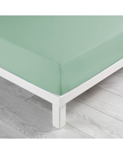 Drap housse 2 personnes 140 x 190 x 30 cm coton bio Biolina Sauge