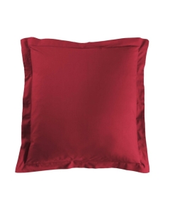 Taie d'oreiller 63 x 63 cm uni 57 fils lina  +point bourdon Marsala