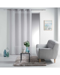 Panneau a oeillets 140 x 240 cm voile sable raye esther Gris