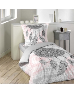 Housse de couette enfant 140x200 cm 100% coton + 2 taies d’oreiller