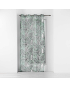 Voilage a oeillets 140 x 240 cm voile sablé imprimé Majolica Menthe