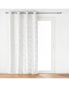 Rideau a oeillets 135 x 260 cm velours devore geolia Blanc
