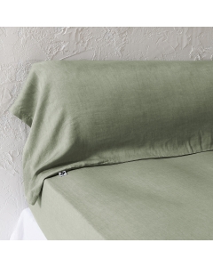 Taie de Traversin 43 x 185 cm - Lyocell Uni Lysandre Thym - 147 g/m²