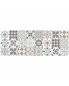 Tapis deco rectangle 45 x 120 cm mousse imprimee salou Naturel
